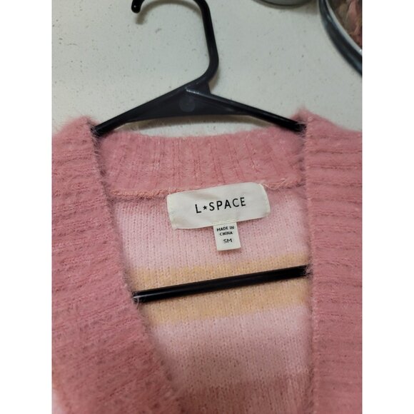 L*Space Pink and Yellow Striped Sweater - Picture 8 of 9